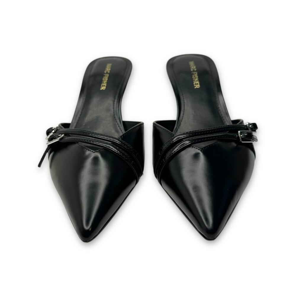 Marc Fisher Women's Amilia Kitten Heel Mule Pumps Size 9 Black Pointed Toe - Picture 3 of 13